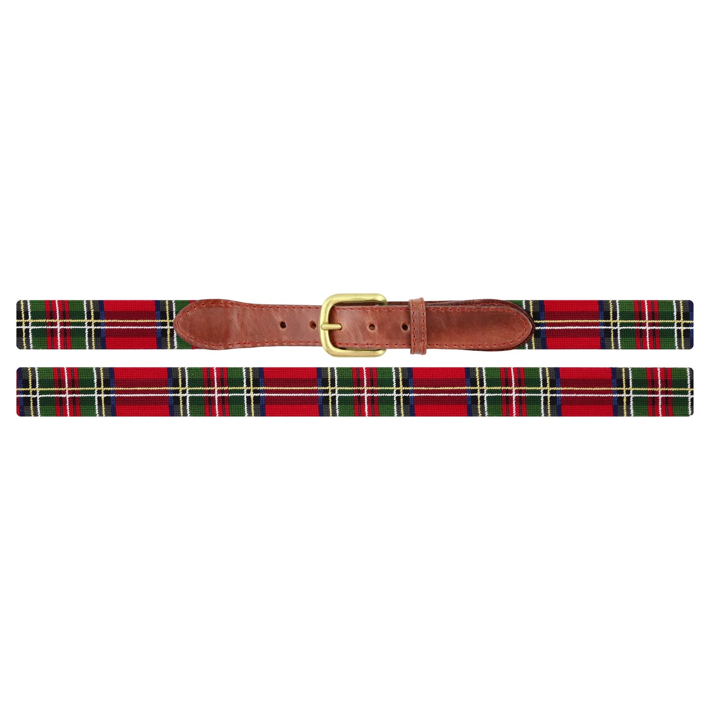 Christmas Plaid Needlepoint Belt