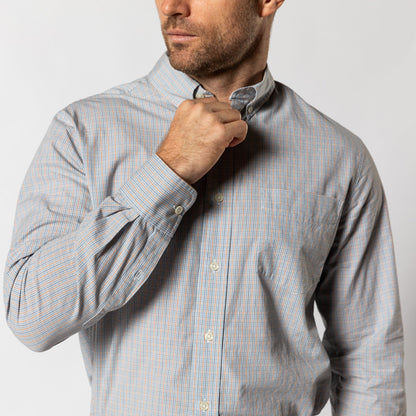 Cotton Cashmere Poplin Sport Shirt Pale Blue