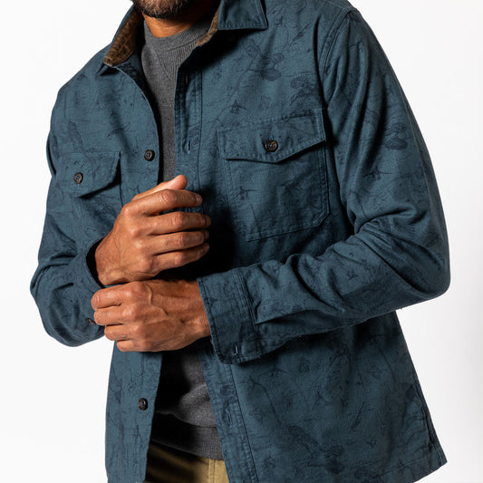 Slater Moleskin Overshirt Graphite Blue