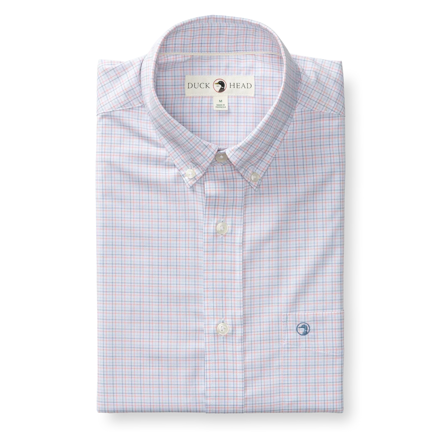Joiner Plaid Poplin Shirt Coral