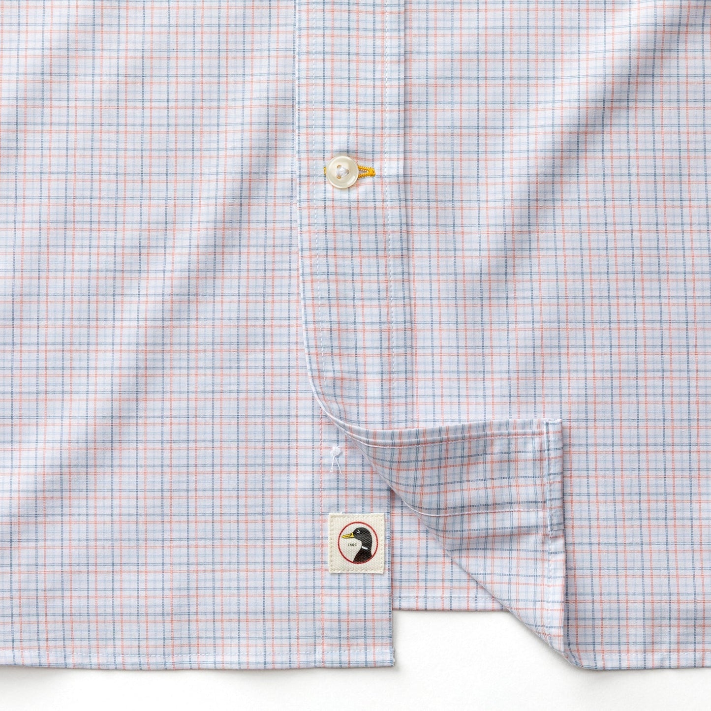 Joiner Plaid Poplin Shirt Coral