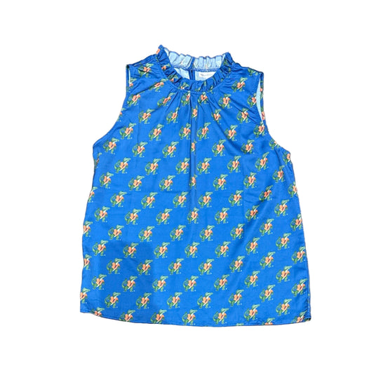 Ws UF Albert Ruffle Tank Blue
