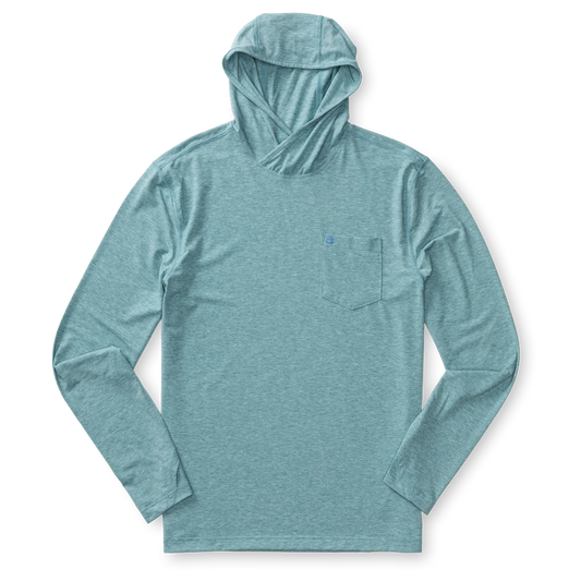 Windward Perf Hooded LS T-Shirt Midnight Teal