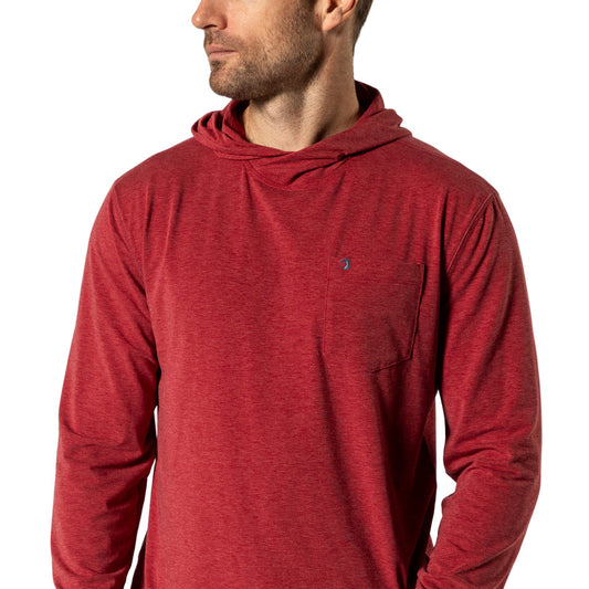Windward Perf Hooded LS T-Shirt Rio Red
