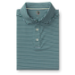 Barker Stripe Long Drive Polo Forest Green