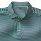 Barker Stripe Long Drive Polo Forest Green