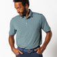 Barker Stripe Long Drive Polo Forest Green