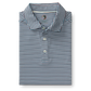 Barker Stripe Long Drive Polo Teal Blue