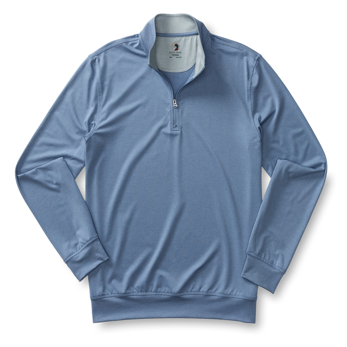 Long Drive Performance 1/4 Zip Chambray Blue