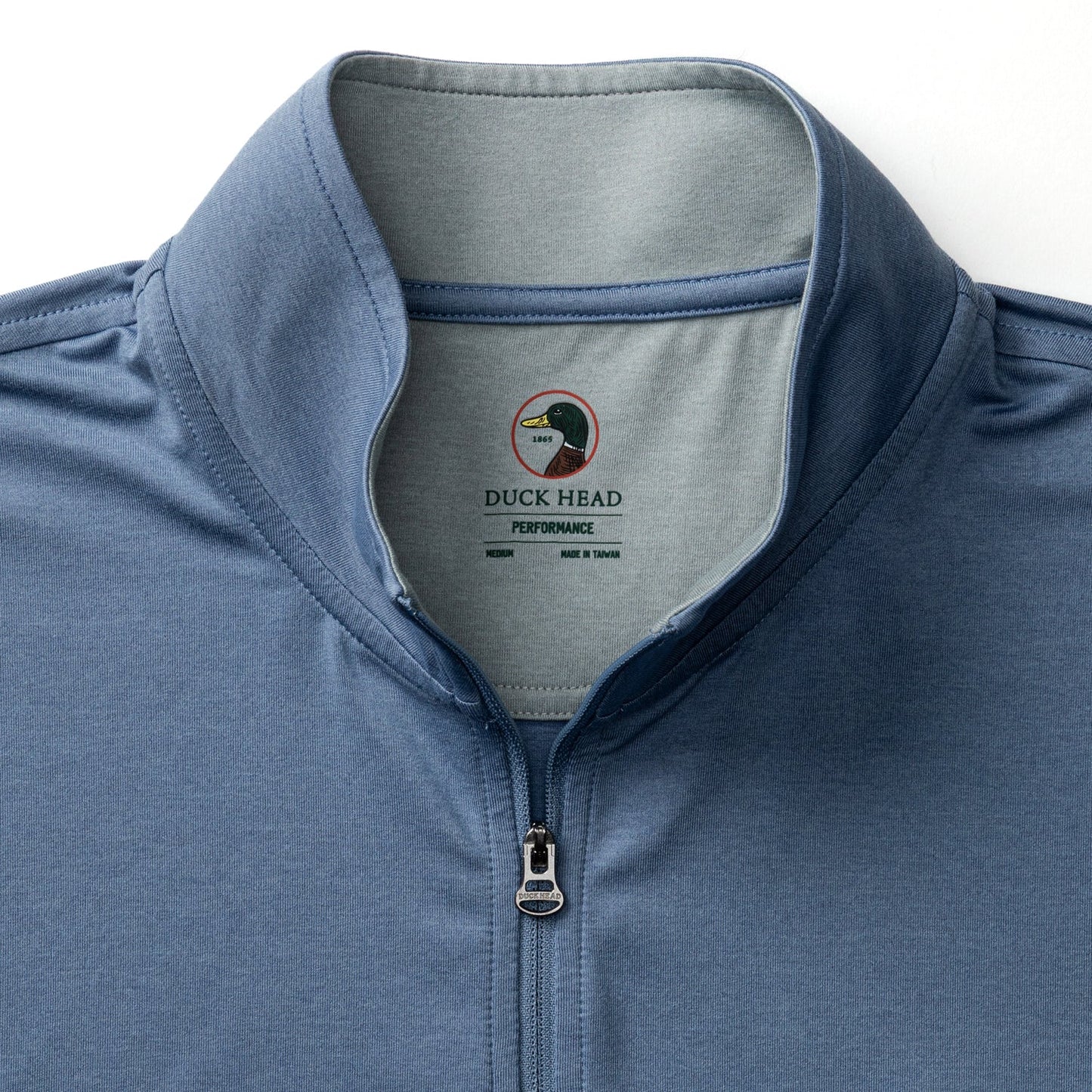 Long Drive Performance 1/4 Zip Chambray Blue