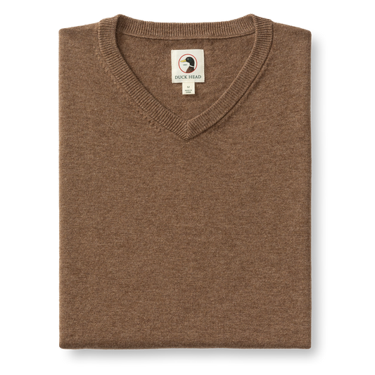 Buckley Merino V-Neck Sweater Dark Oak