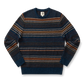 Birch Fair Isle Crewneck Sweater Maritime Blue