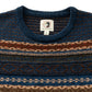Birch Fair Isle Crewneck Sweater Maritime Blue