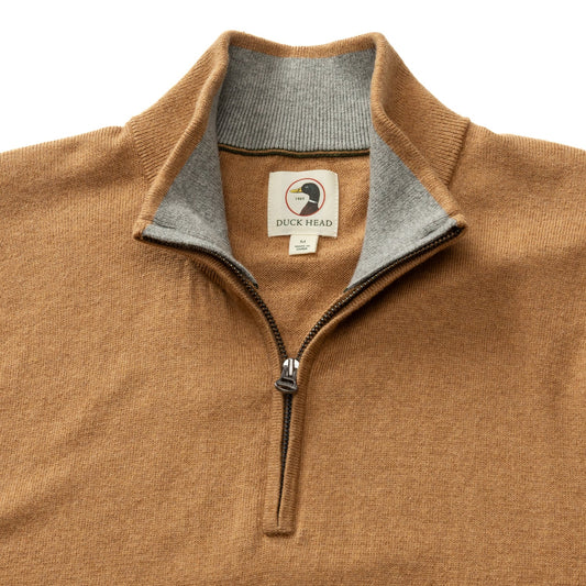 Ridley 1/4 Zip Sweater Camel
