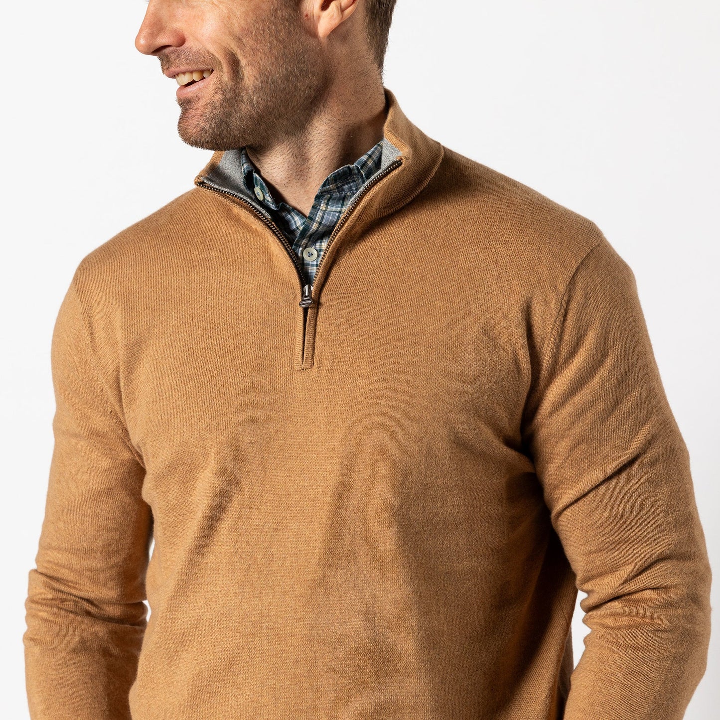 Ridley 1/4 Zip Sweater Camel
