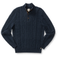 Haines Cable Knit 1/4 Zip Sweater Navy