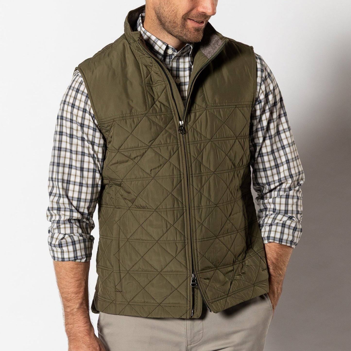 Fremont  Sport Perf Quilted Vest Olive