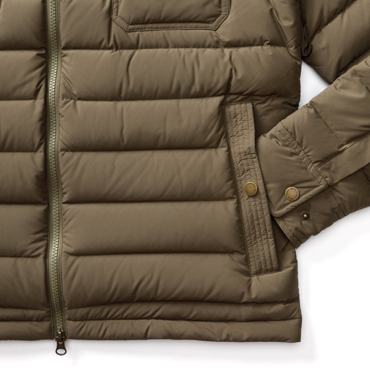 Atherton Down Quilted Jacket Crocodile Brown