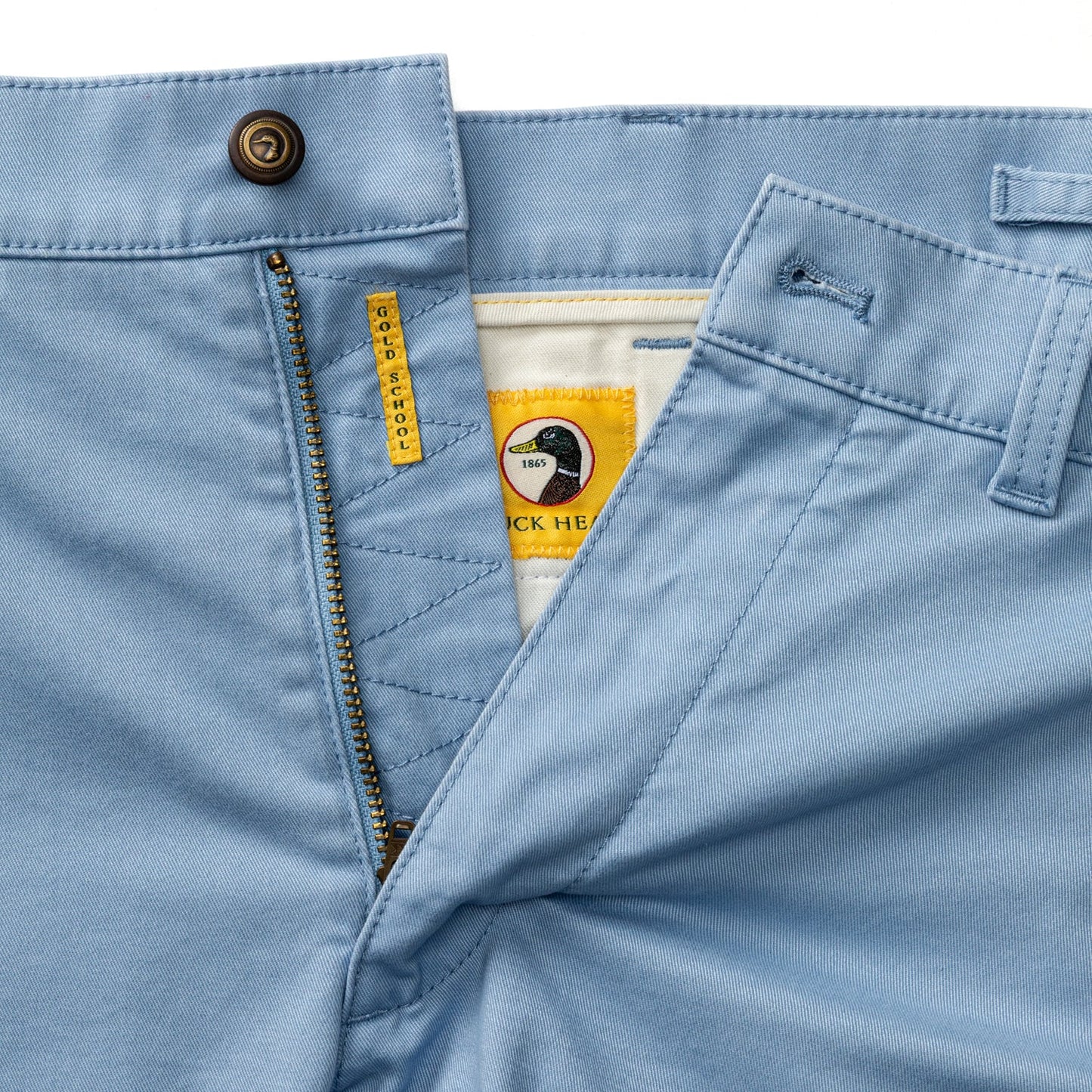 7" Gold School Chino Short Chambray Blue