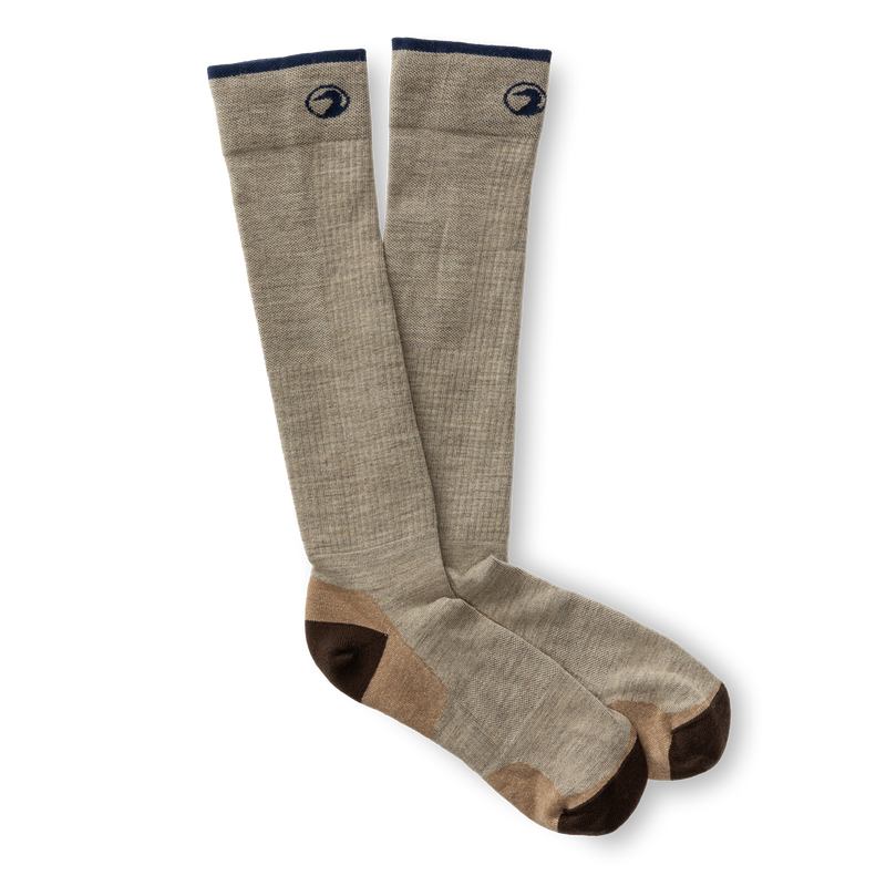 Merino Wool DH Logo Wader Sock Khaki