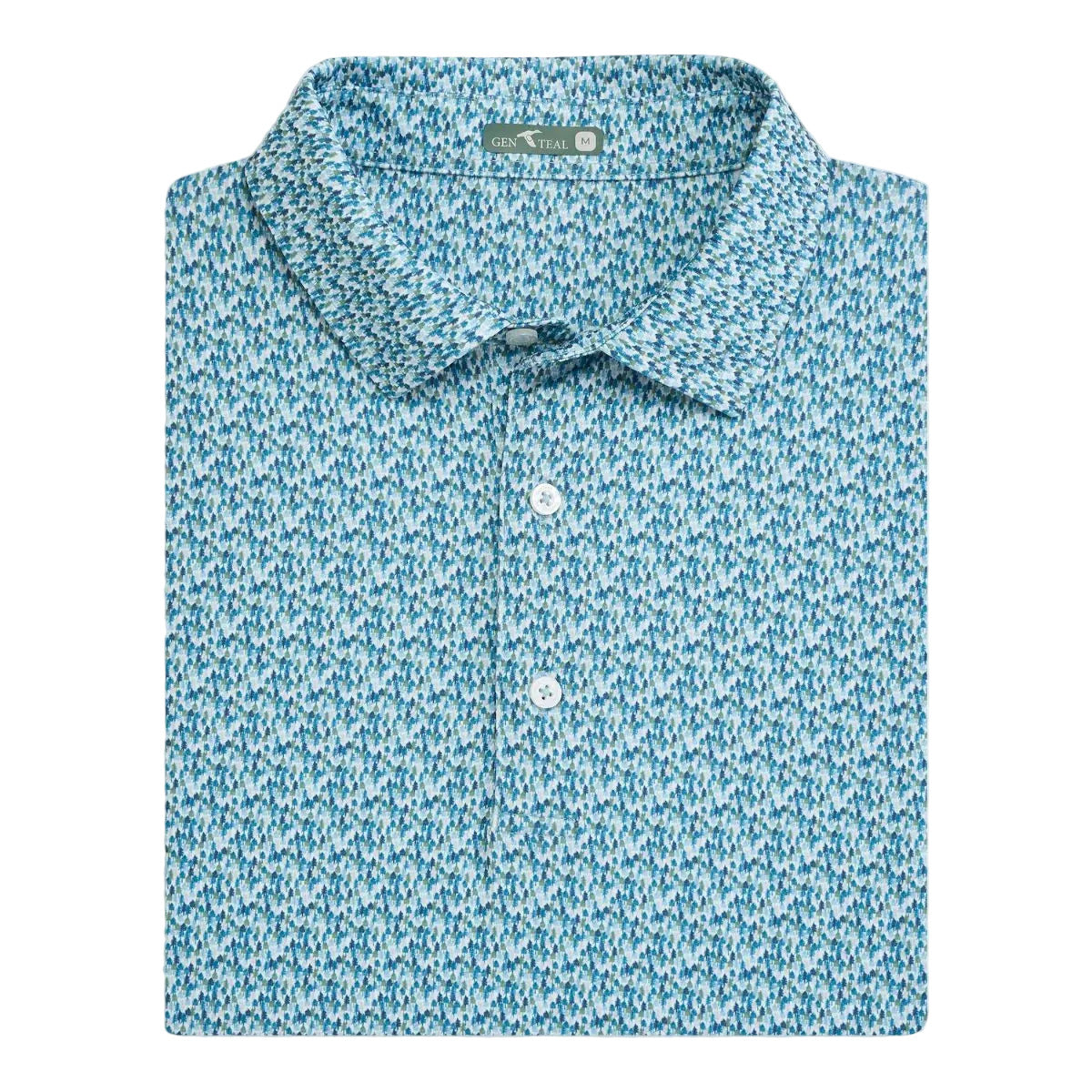 Ponderosa Pine Printed Polo Ashen Green