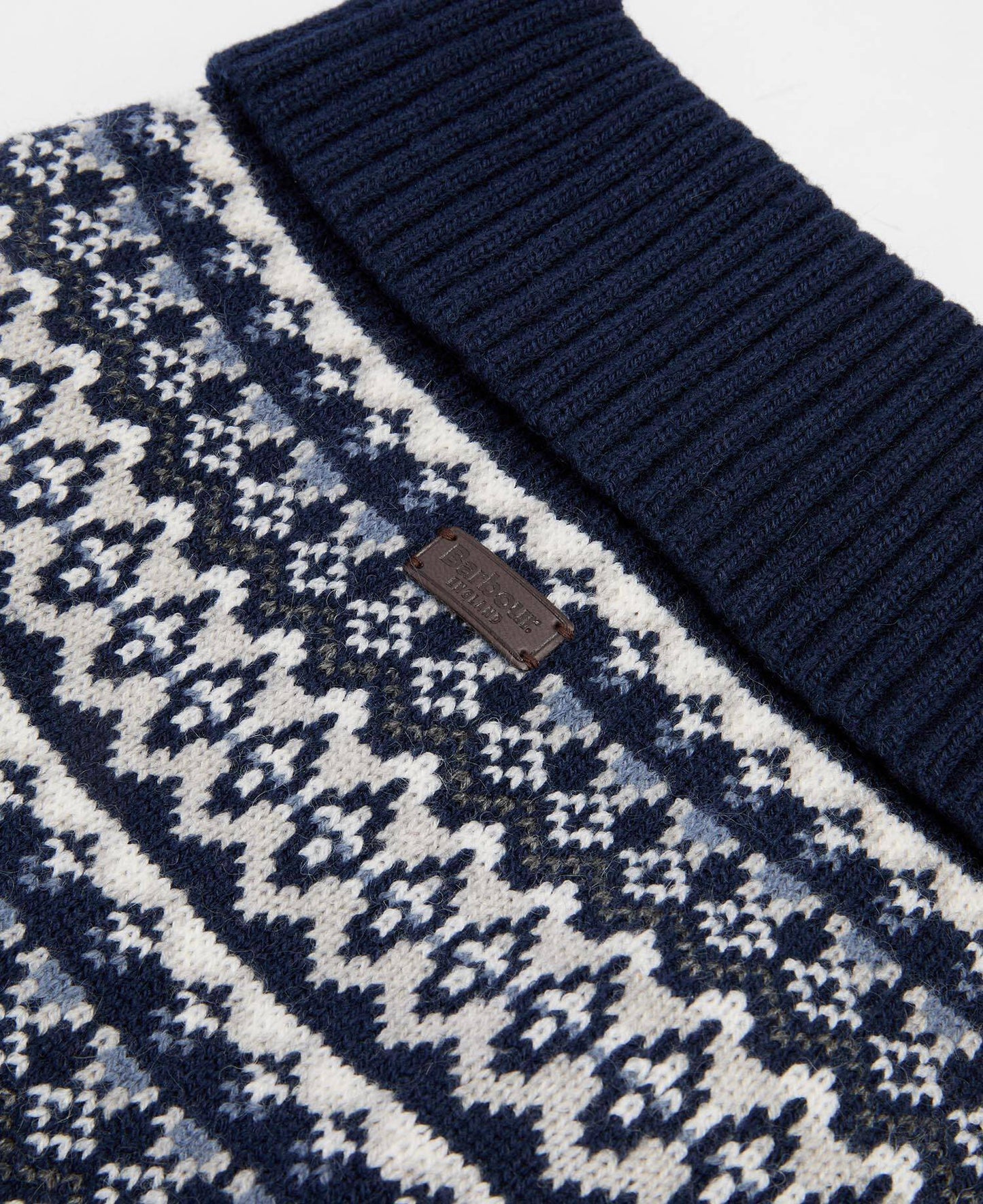 Barbour Marlow Fair Isle Dog Jumper Navy