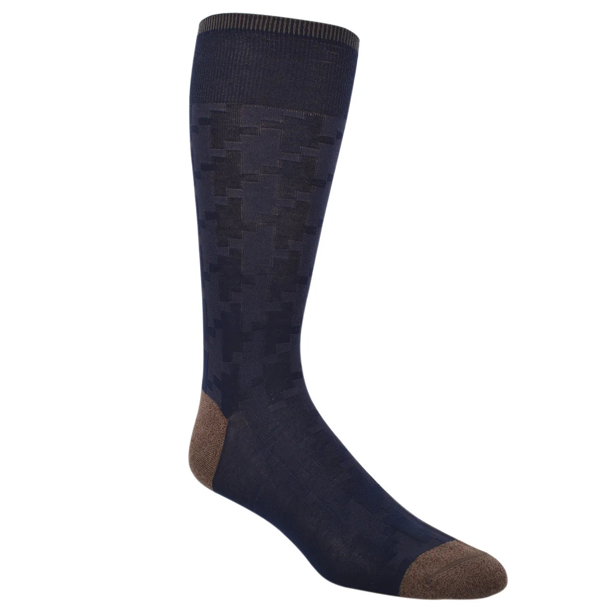 Solid Houndstooth Dress Sock