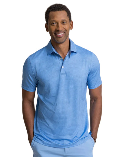 Seaside Geo Driver Polo Blue Stream
