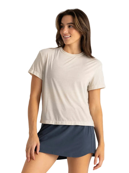 Ws Elevate Lightweight SS T-Shirt Hthr Birch