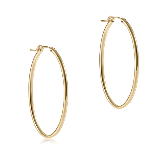 Oval Gold 2" Hoop Earring - Beau Outfitters