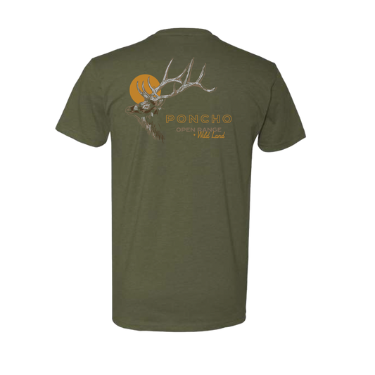 Elk And Moon SS T-Shirt Green