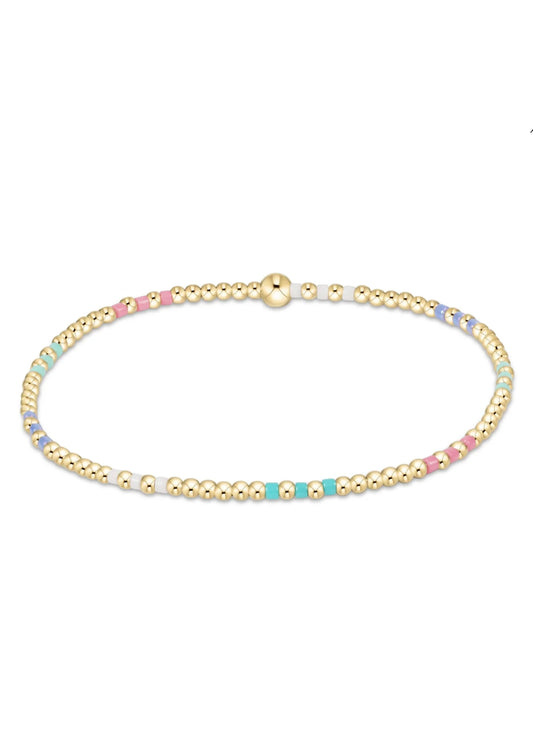 SS25 Gemstone Hope Joy Pattern 2mm Bead Bracelet