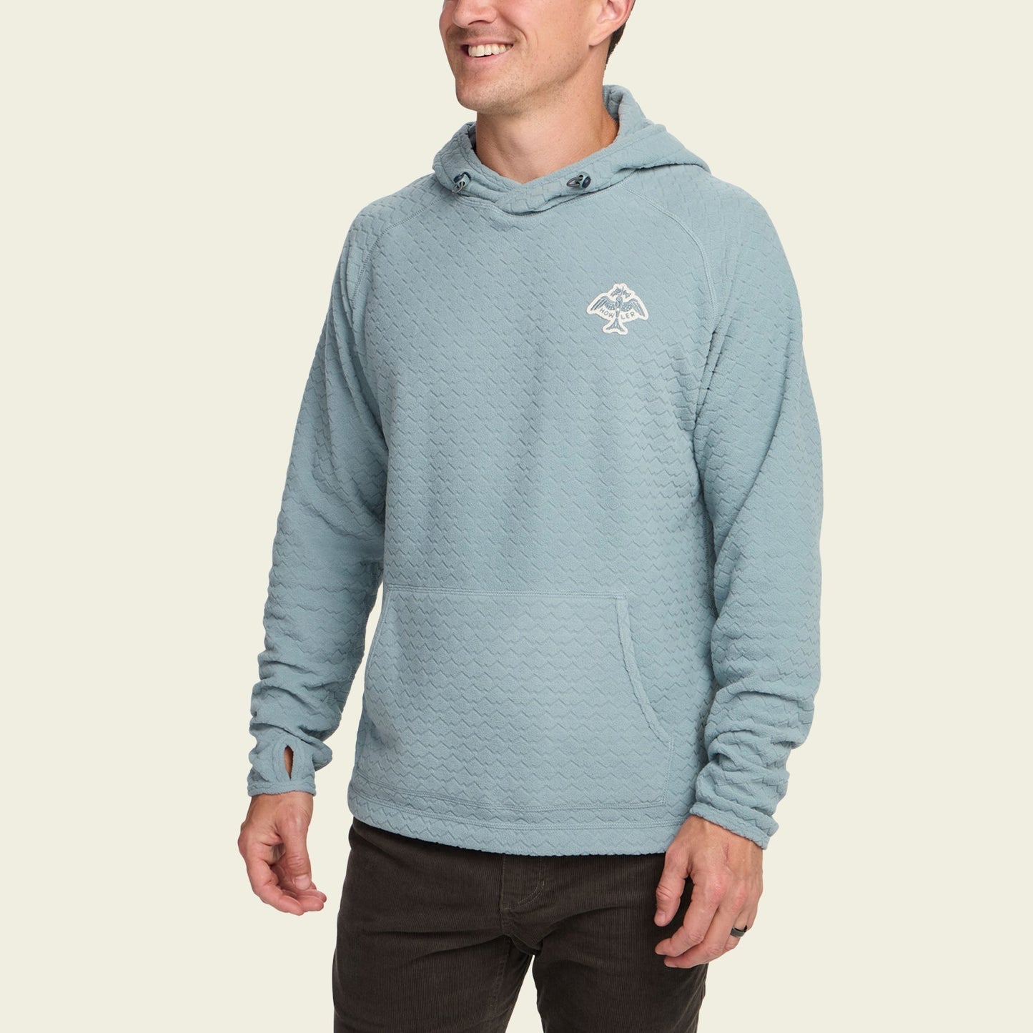 Palo Duro Fleece Hoodie Mountain Grid Iron Blue