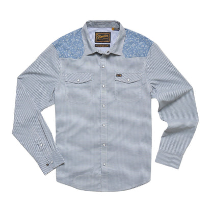 H Bar B Tech LS Shirt Wild Rag: Blue Mirage