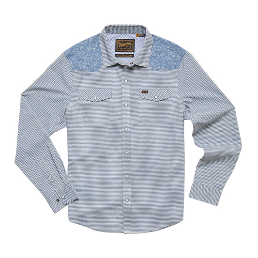 H Bar B Tech LS Shirt Wild Rag: Blue Mirage