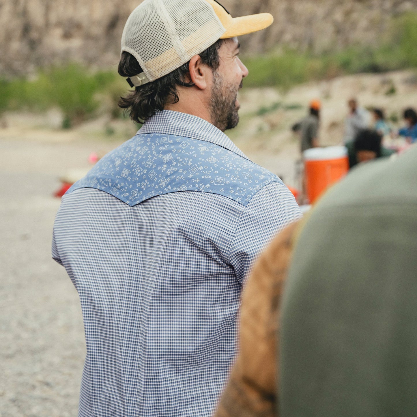 H Bar B Tech LS Shirt Wild Rag: Blue Mirage