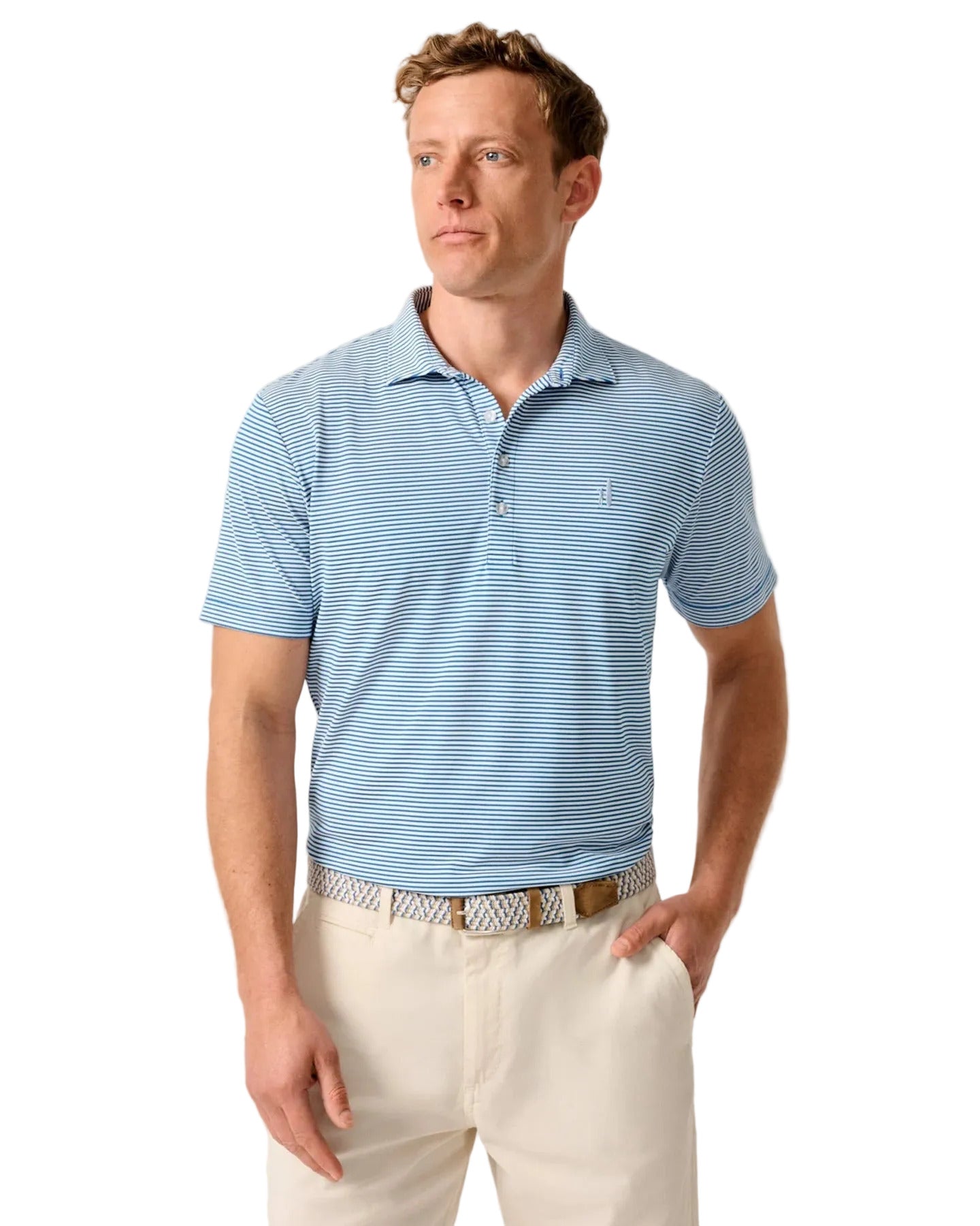 Dru Performance Mesh Polo Palisades Blue