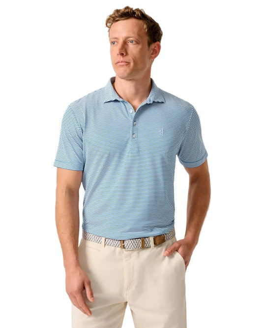 Dru Performance Mesh Polo Palisades Blue