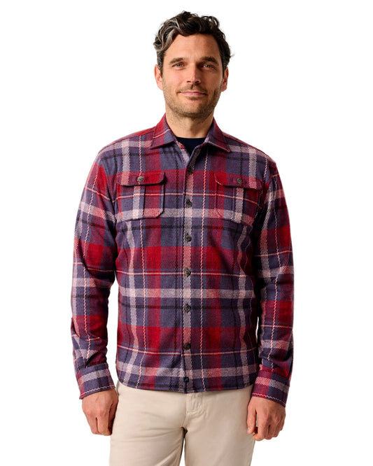 Gustaf Flannel Lodge Shirt Malibu Red