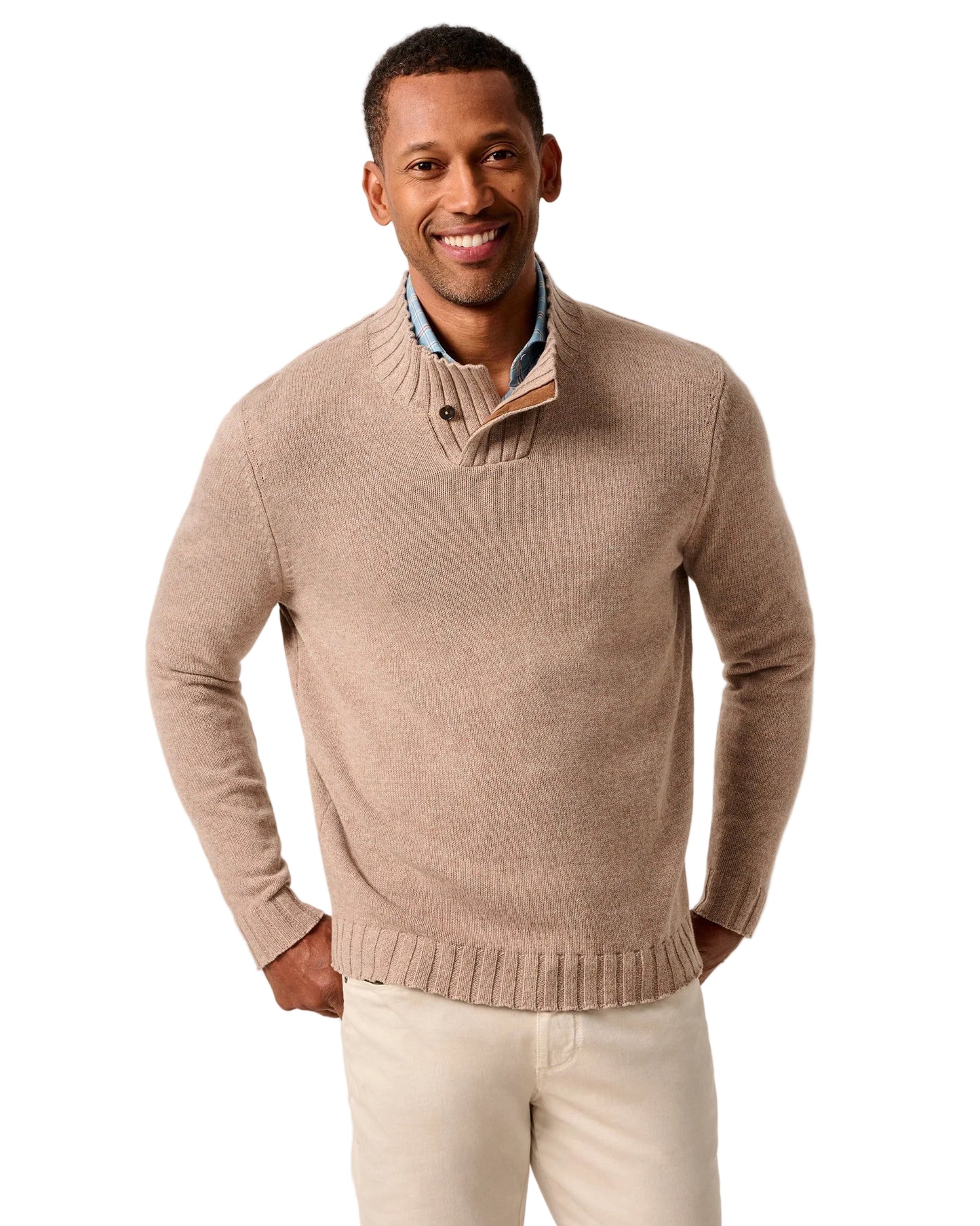 Innis Cashmere Mockneck Sweater Camel