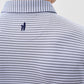 Cruz Stripe Mesh Polo Navy Viola