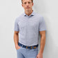 Cruz Stripe Mesh Polo Navy Viola