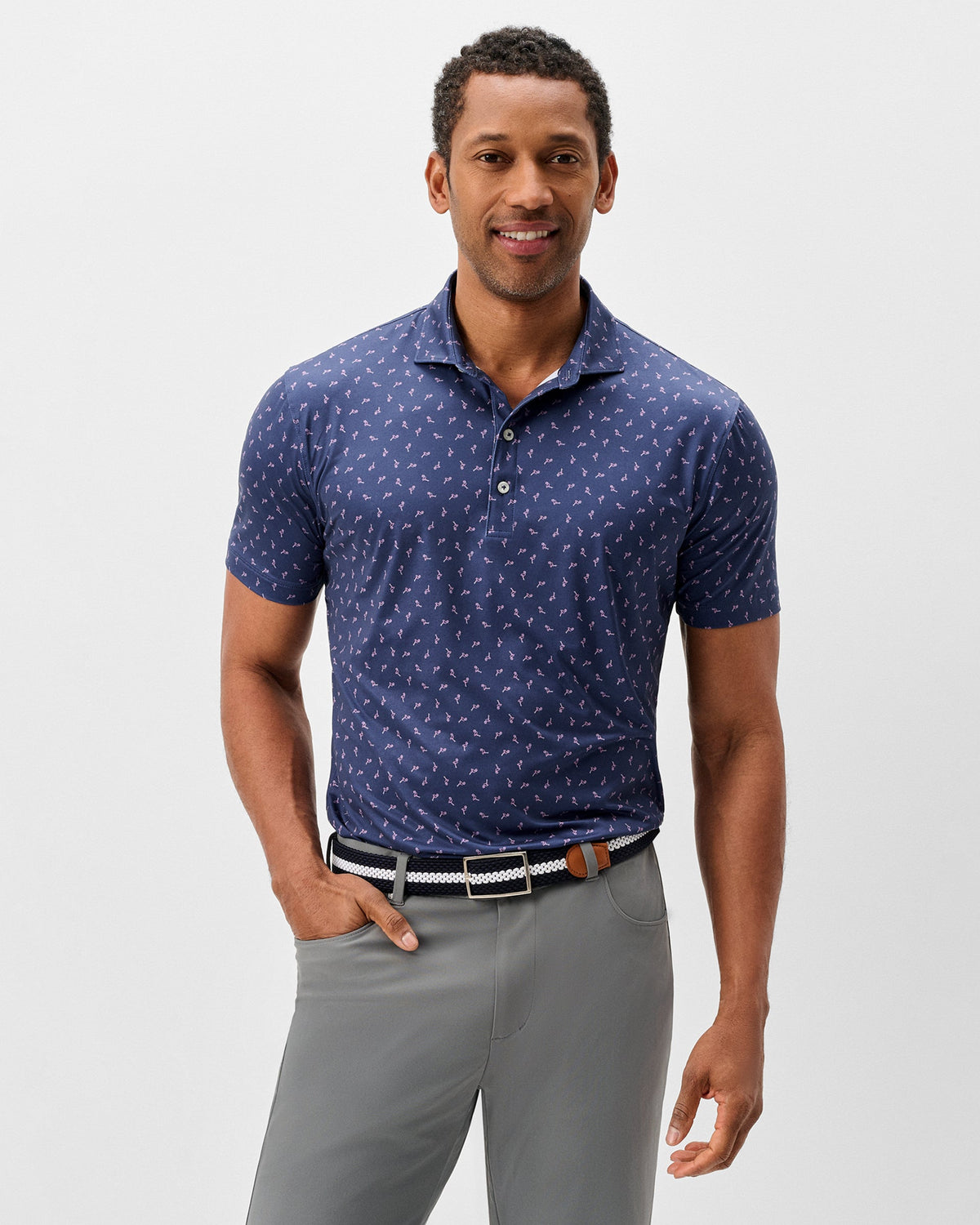 Neon 'Mingo Featherweight Polo Navy