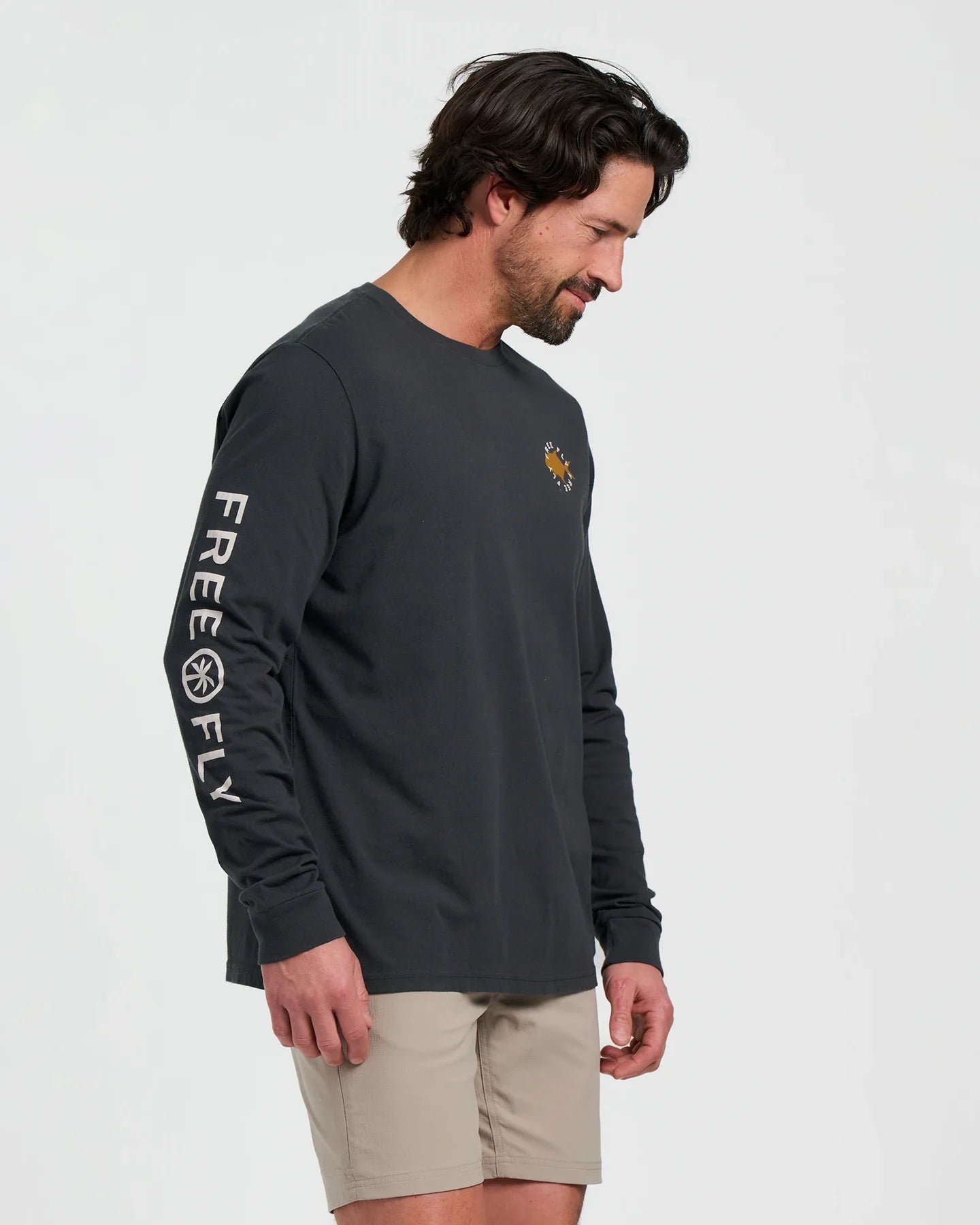 Camo Permit LS T-Shirt Black Sand
