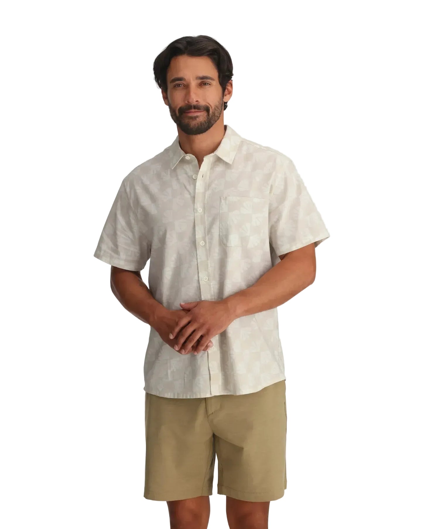 Harbor SS Shirt Sea Scallop Print Birch