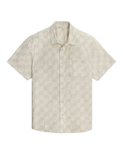 Harbor SS Shirt Sea Scallop Print Birch