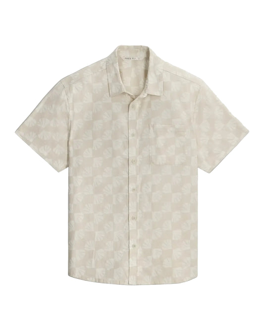 Harbor SS Shirt Sea Scallop Print Birch