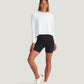 Ws Bamboo Shade Crossover LS Shirt Bright White