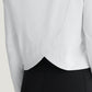 Ws Bamboo Shade Crossover LS Shirt Bright White