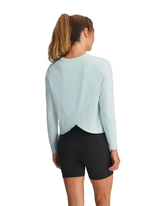 Ws Bamboo Shade Crossover LS Shirt Tropic Sea